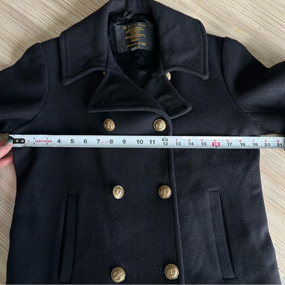 Fidelity // by Gerald & Stewart/ Wool black Pea Coat Size M - Picture 12 of 14